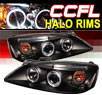 Sonar® LED CCFL Halo Projector Headlights (Black) - 05-08 Pontiac G6 2/4dr
