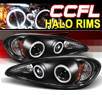 Sonar® CCFL Halo Projector Headlights (Black) - 99-05 Pontiac Grand Am