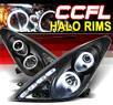 Sonar® LED CCFL Halo Projector Headlights (Black) - 00-05 Toyota Celica