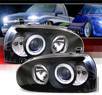 Sonar® Halo Projector Headlights (Black) - 92-98 VW Volkswagen Golf III