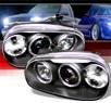 Sonar® Halo Projector Headlights (Black) - 99-05 VW Volkswagen Golf IV