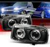 Sonar® Halo Projector Headlights (Black) - 93-98 VW Volkswagen Jetta III