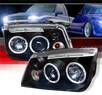 Sonar® Halo Projector Headlights (Black) - 99-04 VW Volkswagen Jetta IV