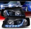 Sonar® DRL LED Projector Headlights (Black) - 97-00 VW Volkswagen Passat