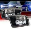 Sonar® Halo Projector Headlights (Black) - 05-09 Ford Mustang