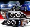 Sonar® Halo Projector Headlights (Black) - 94-98 Ford Mustang