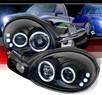 Sonar® Halo Projector Headlights (Black) - 00-02 Dodge Neon