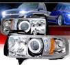 Sonar® Halo Projector Headlights - 94-01 Dodge Ram 2500 / 3500 Pickup w/ Amber Reflector