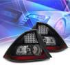 KS® LED Tail Lights (Black) - 04-05 Honda Civic 2dr.