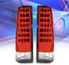 KS® LED Tail Lights (Red/Clear) - 86-97 Nissan Hardbody Pickup