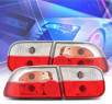 KS® Euro Tail Lights (Red/Clear) - 92-95 Honda Civic 2/4dr.