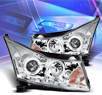 KS® DRL LED Halo Projector Headlights (Chrome) - 11-16 Chevy Cruze