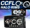 KS® LED Halo Projector Headlights (Black) - 05-08 Dodge Dakota