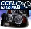 KS® 1 pc Crystal CCFL Halo Headlights (Black) - 97-04 Dodge Dakota
