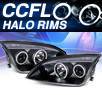 KS® CCFL Halo Projector Headlights (Black) - 05-07 Ford Focus ZX4 4dr.