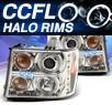 KS® LED CCFL Halo Projector Headlights - 07-12 GMC Sierra (Incl. Denali & Hybrid)