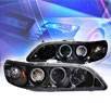 KS® CCFL Halo LED Projector Headlights (Black) - 98-02 Honda Accord