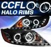 KS® DRL LED CCFL Halo Projector Headlights (Black) - 11-13 Kia Sorento