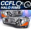 KS® DRL LED CCFL Halo Projector Headlights - 08-13 Mitsubishi Lancer Evolution EVO X (w/o Stock HID)