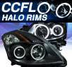 KS® CCFL Halo Projector Headlights (Black) - 08-10 Nissan Altima Coupe 2dr.