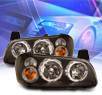 KS® Crystal Halo Headlights (Black) - 02-03 Nissan Maxima