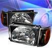 KS® Crystal Headlights + Corner Set (Black) - 99-02 Toyota 4Runner