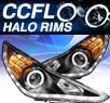 KS® DRL LED Halo Projector Headlights (Black) - 11-14 Hyundai Sonata
