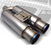 TD® Universal Muffler - Dual Canister Color Tip w/ Silencers