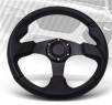 TD Steering Wheel - Fighter Jet Style Black w Black Stitch and Black Center