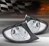 TD® Clear Corner Lights (JDM Black) - 02-05 BMW 328i 4dr E46