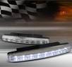 TD® Universal 8 LED DRL Driving Lights (Super White) - Chrome 6.25&quto; x 0.75&quto; x 1.75&quto;