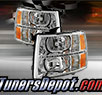 TD® DRL LED Crystal Headlights (Chrome) - 07-14 Chevy Silverado 2500HD/3500HD