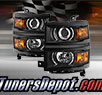 TD® Projector Headlights (Black) - 14-15 Chevy Silverado 1500 (w/o HD Model)