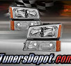 TD® Crystal Headlights + Bumper Lights Set (Chrome) - 03-07 Chevy Silverado 1500HD