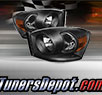 TD® Crystal Headlights (Black) - 06-09 Dodge Ram Pickup 2500/3500