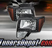 TD® DRL LED Crystal Headlights (Black) - 09-14 Ford F-150 F150