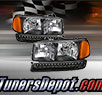 TD® Crystal Headlights + LED Bumper Lights Set (Black) - 00-06 Yukon (Exc. Denali/C3)