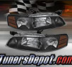 TD® Crystal Headlights (Black) - 00-01 Nissan Altima