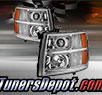 TD® Light Bar DRL Projector Headlights (Chrome) - 07-14 Chevy Silverado 2500/3500
