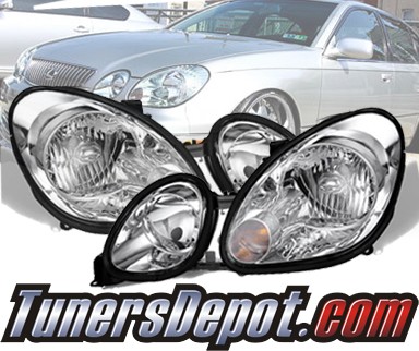 TD® Crystal Headlights - 02-05 Dodge Ram Pickup 1500 (w/ Amber Reflector)