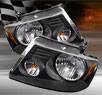 TD® Crystal Headlights (Black) - 04-08 Ford F150 (w/ Amber Reflector)