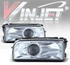 WINJET® Halo Projector Fog Light Kit (Clear) - 92-98 BMW 325i E36 3 Series (OEM Replacement Only)