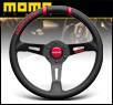 Momo® Racing Steering Wheel - Drifting (Black with Red Stitch) 330mm