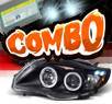 HID Xenon + SPEC-D® Halo LED Projector Headlights (Black) - 09-10 Toyota Corolla