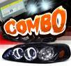 HID Xenon + SPEC-D® Halo LED Projector Headlights (Glossy Black) - 92-95 Honda Civic 2/3dr