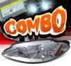 HID Xenon + SPEC-D® Halo LED Projector Headlights - 98-04 Dodge Intrepid