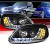 SPEC-D® DRL LED Projector Headlights (Black) - 96-98 Honda Civic (Version 2)
