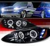 SPEC-D® Halo LED Projector Headlights (Glossy Black) - 98-04 Dodge Intrepid