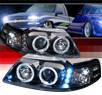 SPEC-D® Halo LED Projector Headlights (Black) - 99-04 Ford Mustang