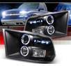 SPEC-D® Halo LED Projector Headlights (Black) - 09-12 Dodge Ram Pickup